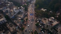 Busy street top down view of Arga India 