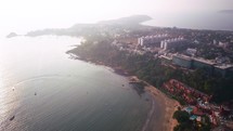 Aerial cinematic drone India Tropical beach 