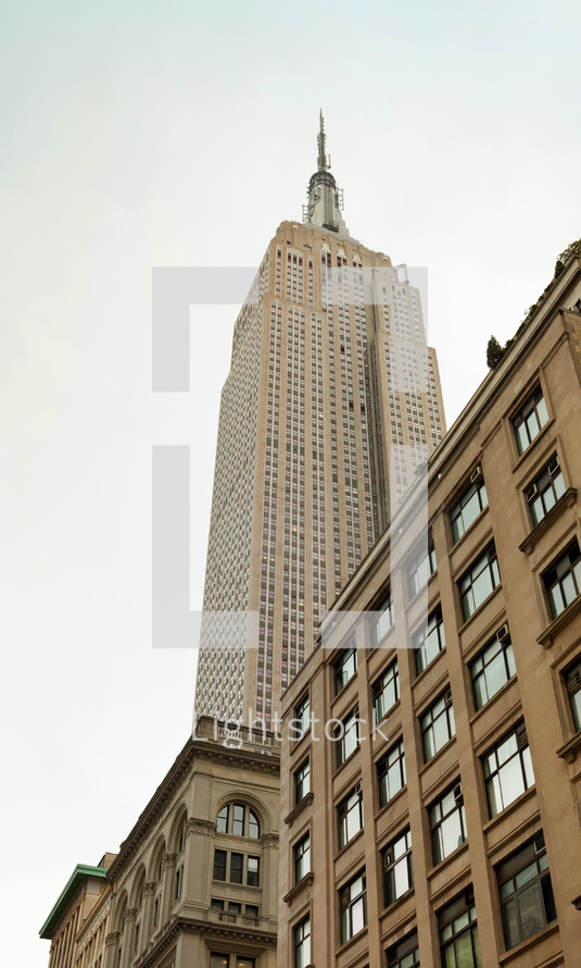 The Empire State Building in New York City. The Empire State Building is a landmark and American cultural icon in New York City.