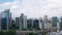 Timelapse of skyscraper building at São Paulo Brazil
