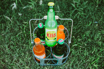 sodas in the grass