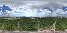 360 aerial photo taken with drone of Parque Estadual do Sítio do Rangedor  in São Luís, Maranhão, Brazil