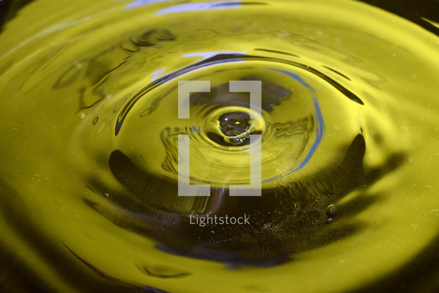 yellow water droplet 