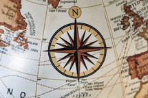 direction on a map 