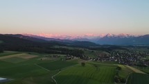 Aerial of rural Switzerland