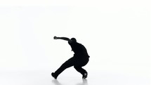 a man break dancing in slow motion 