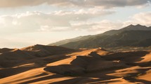 The great sand dunes at sunset 