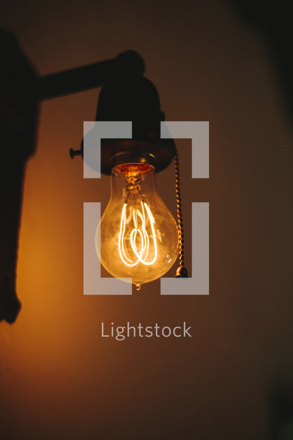 glow of a lightbulb