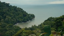 Timelapse of clouds moving over the tropical rainforest hills of and Coast Costa Rica