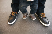 father and son's shoes