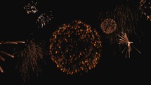 Fireworks light in the Sky Animation. Seamless loop	