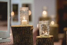 candles in mason jars 