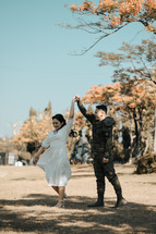 military couple dancing 