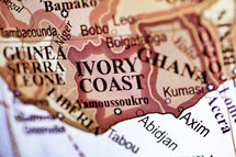 Ivory Coast map 
