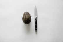 knife and avocado 
