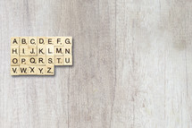 alphabet scrabble pieces  