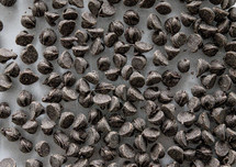 chocolate chips scattered 