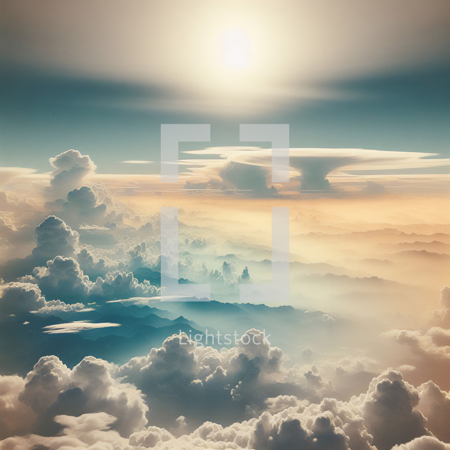 expansive view - sunlight above the clouds