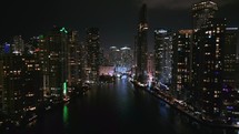 Downtown Miami Skyline at Night