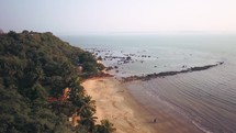 Aerial cinematic drone India Tropical beach