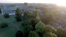 Cathedral in the City of St Albans in the UK Aerial View