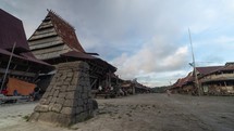 Nias Island, North Sumatra, Indonesia -Bawomataluo Traditional Village House Building Architecture