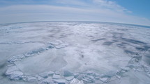 frozen lake in winter 