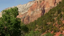 Zion cliffs and red rock peaks 
