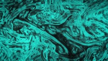 Blue Green Marbling Liquid Acrylic Abstract. Fluid Mixing Animation.	
