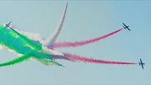 Tricolor Arrows Planes acrobatic show in Italy