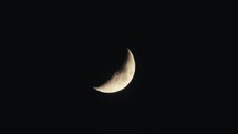 Slice of Moon in the night sky