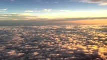 aerial view above the clouds 