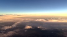 aerial view above the clouds 