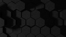 Hexagons Black 3D polygon moving Background