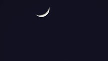 Slice of Moon in the night sky
