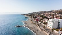 Coastal city of Calabria. Aerial view.