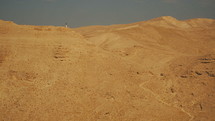 Desert canyon of Wadi Kelt in Israel.
