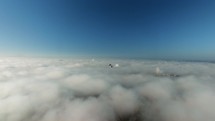 Aerial View of Clouds over Downtown Jackson, Mississippi. High quality 4k footage