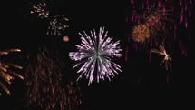 4th of July fireworks lights in the sky. Animation VJ loop	