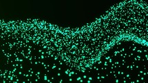 Green Particle Wave - Abstract Animation	