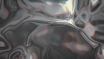 Black and White With Refracting Colors and Silky Liquid Animation. abstract	
