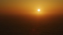 Warm sunset over Northern California ocean