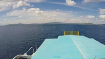 Cargo Ship Boat Timelapse on water from Bali to Lombok Indonesia 
