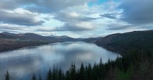 Drone footage of Loch Carron in Scotland. 