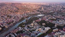 Sunset above the Tbilisi