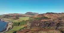 Drone footage of the Mountains of Arran on the Isle of Arran in Scotland.