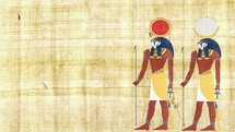 Egyptian Gods Ra and Khonsu