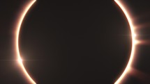 Close-up of Total Solar Eclipse ring of fire. Seamless Loop	