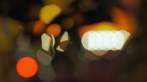 Abstract background with defocused city lights at night