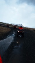 Squad On Four Wheelers In Iceland 